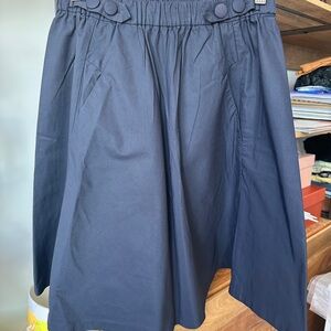 Zara Navy Blue Skirt with Button Details – Size XS